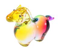 EPIGEIST Crystal Horse Figurine Decorative Tabletop Ornament Radiant Realistic Animal Sculpture with Brilliant Light Reflection Compact Desktop Adornment for Office and Bookshelf Decor
