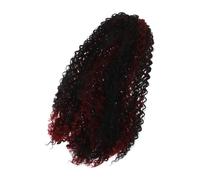 EPIGEIST Curly Afro Puff Ponytail Extension for Women Gradient Color Drawstring Synthetic Hairpiece High Temperature Fiber Secure Fit for Weddings Daily Wear and Updo Styles