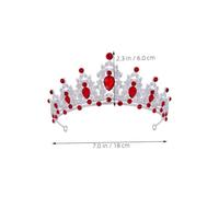 EPIGEIST Dazzling Red Bridal Crown Baroque Tiara for Women Elegant Wedding Headpiece for Prom Birthday Halloween and Special Celebrations Royal Queen Costume Accessory
