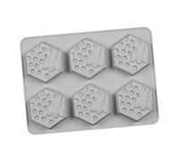 EPIGEIST DIY Silicone Mold Bee Honeycomb Shape Honeycomb Mould for Handmade Soap Candy Baking Pan Ice Tray Silicone Material Random Color Random Color
