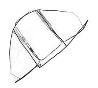 EPIGEIST Double Stroller Rain Cover Shield Eva Material Black Full Protection Against Strong Wind Large Size Fits Most Double Strollers with Rear and Front Seats Baby Outdoor Use