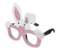 EPIGEIST Easter Bunny Ears Glasses Frame Fun Easter Eyewear for Boy Girl Adults Lightweight Party Props for Photoshoots Celebrations and Dress-up