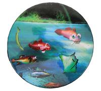 EPIGEIST Educational Ocean Drum for Kids and Professionals with Sturdy Wooden round Frame, Easy to Use Musical Instrument Producing Gentle Sea Wave Sounds, for Holidays and Parties