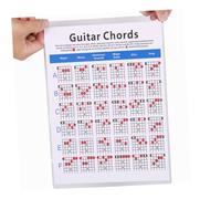 EPIGEIST Electric Guitar Chord Spectrum Guitar Training Chord Practice Chart Copper Plate Paper Small Size Finger Guide for Students and Teachers