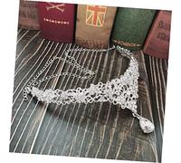 EPIGEIST Elegant Bridal Forehead Chain with Rhinestone Pendant Vintage Alloy Frontlet Wedding Crown Accessory for Women for Special Occasions and Daily Wear