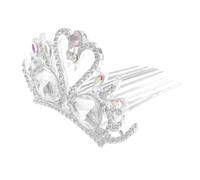 EPIGEIST Elegant White Swan Crown Hair Comb for Women and Brides, Lightweight Alloy Material with Detailed Workmanship, Stylish Tiara for Weddings, Birthdays, and Stage Performances