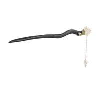 EPIGEIST Elegant Wooden Chinese Hairpin with Delicate Flower Motif and Flowing Tassel Lightweight Sturdy Hair Chopsticks for Women for Weddings Parties and Cultural Events