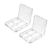 EPIGEIST Empty Eyeshadow Palette and Empty Eyeshadow Dish Set 2pcs Diy Refillable Eye Shadow Box for Women and Girls Makeup Storage