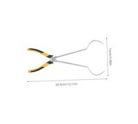 EPIGEIST Ergonomic Crucible Tongs for Jewelry Making with Comfortable Handle Stable Grip Metal Crucible Pliers for Gold Casting and Melting Equipment Precision Long Nose Pliers for