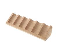 EPIGEIST Essential Oil Display Rack Slanted Holder for Oil Roller Bottles and Nail Polish Wood Aromatherapy Stand for Vanity Tabletop Use