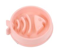 EPIGEIST Fish Bone Slow Feeder Bowl for Pets Anti-bloat Feeding Dish for Dogs and Cats Pink Interactive Slow Food Bowl Promotes Healthy Eating Habits for Puppies and Pets