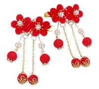 EPIGEIST Girl Hanfu Hairpin with Fringed Tassel Ancient Style Hanfu Headwear for Chinese Style Hair Clip Accessories Vintage Plum Blossom Design