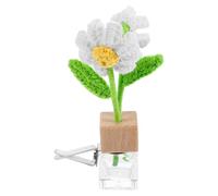 EPIGEIST Glass Essential Oil Diffuser Bottle Small Desktop Aroma Release Refillable Fragrance Jar with Decorative Flower for Home Bedroom Vanity Table Decor