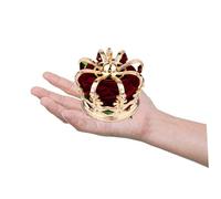 EPIGEIST Golden Crown Hair Clip Three Dimensional Design Party Hairpin for Halloween Cosplay Elegant King Queen Accessories