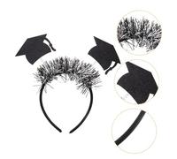 EPIGEIST Graduation Headband with Black Gold Five-point Star Doctoral Cap Design Elastic Comfortable Fit Graduation Hair for Students Party Headdress for Ceremony and Baccalaureate Gown