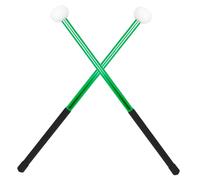 EPIGEIST Green Felt Head Drumsticks Made of Alloy and Felt to Relieve Hand Fatigue, Practical for Children and Beginners, for Marching Drum Performance and Practice