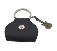 EPIGEIST Guitar Pick Holder Pu Leather Pick Storage Bag Pendant Plectrums Carrier 2pcs Black and Antique Copper