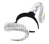 EPIGEIST Halloween Devil Horns Headband for Women Renaissance Demon Hairband with Silver Single Horn and Gold Detail Cosplay Accessory for Halloween Party Christmas Dress Up Photo Prop