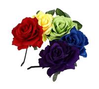 EPIGEIST Halloween Flower Headdress Delicate Simulation Rose Hair Decor for Women Elegant Crown Headband for Halloween Parties Birthdays Costume Accessories Photo Props