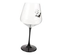 EPIGEIST Halloween Transparent Wine Goblet Elegant Chic Cocktail Glass Reusable Party Drinkware for Adults Unique Bat Design Vintage Chalice Style Bar Cup