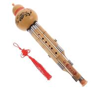 EPIGEIST Handmade Bamboo Hulusi Instrument C Key with Alloy Reed Tone Easy to Play for Beginner Music Lovers Traditional Chinese Gourd Flute with Natural Carved Gourd and Three Tone Design