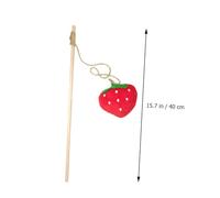 EPIGEIST Interactive Red Strawberry Cat Teasing Rod Cat Stick for Indoor Kitten Plaything Stimulates Curiosity and Enhances Pet Engagement