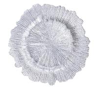 EPIGEIST Irregular Silver Glass Fruit Serving Bowl Decorative Smooth Plate for Dessert Salad Snacks Multi-Functional Food Tray Easy to Clean Craftsmanship