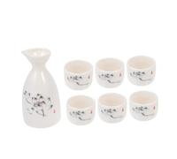 EPIGEIST Japanese Style Ceramic Sake Pot and Cups Pot with Cups Creative Traditional Wine Container for Serving Sake and White Wine Spill-Resistant and Easy to Clean