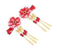EPIGEIST Japanese Style Hair Clamp with Cherry Blossom and Bell Design Kimono Hairpin for Women Traditional Floral Hair Accessory for Japanese Culture Lovers