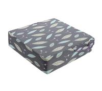 EPIGEIST Kids Seat Cushion Waterproof Polyester High Chair Booster Seat Pad Thickened for 1-5 Years Baby Gray Leaf Pattern