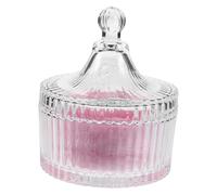 EPIGEIST Large Fluffy Face Powder Puff and Body Powder Applicator Pink Butterfly Ribbon, Extra Soft Plush Long Hair Puff for Women, 90x30mm Glass Storage Container