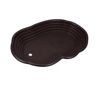 EPIGEIST Large Turtle Bathing Tub with Ramp Abs Tortoise Water Bowl Reptile Bathing Pool for Gecko Bearded Dragon Hermit Crab Habitat Accessories