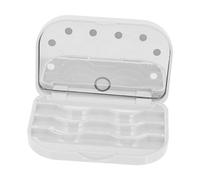EPIGEIST Led Lash Holder and Fake Eyelash Storage Box with Built-in Led Light Portable Lash Tray White Makeup Organizer for Travel and Daily Use