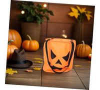 EPIGEIST LED Lighted Pumpkin Tote Bag for Halloween Trick Treating Lightweight Candy Bucket with Stylish Glowing Pumpkin Design Festive Party Decoration and Birthday Gift Bag