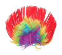 EPIGEIST Led Mohawk Wig Rainbow Red, Mohican Hairstyle Wig for Halloween and Christmas, Light-up Cosmetic Hair Accessory for Costume Parties