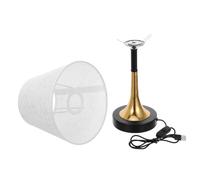 EPIGEIST LED Vintage Table Lamp with Fabric Shade Warm Light USB Button Bedside Desk Light for Bedroom Living Room Study Office American Style Eye Friendly Soft Glow Sturdy and Elegant