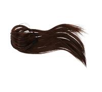 EPIGEIST Light Brown Braided Headband Wig with Bangs and Invisible Clips Straight Human Hair Topper for Women Fullness and Volume Enhancement Seamless Coverage for Thinning and White Hair