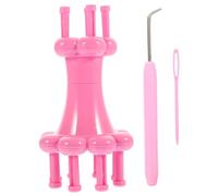 EPIGEIST Loom Knitting Double End Plastic Spool Knitting Machine Kit with Needle and Crochet Hook DIY Weaving Tool for Crafts Fun and Not Easily Deformed for Home Use