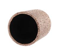 EPIGEIST Makeup Brush Holder for Vanity with Bling Diamond Design, Light Gold Cosmetic Storage Case, Lip Liner Organizer and Desk Pen Pencil Cup for Beauty Tools