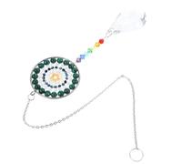 EPIGEIST Mandala Flower Crystal Hanging Ornament Tree of Life Decor with Rainbow Prism for Window and Garden Elegant Green Suncatcher for Outdoor and Indoor Living Spaces Eye-catching Home