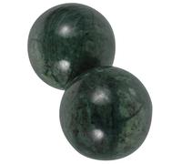 EPIGEIST Massage Hand Balls 2pcs Polished Green Jade Hand Exercise Balls for Elder People and Home Decoration Gift