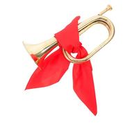 EPIGEIST Metal Bugle Trumpet Beginner Friendly Performance Instrument for School Bands Orchestras Finish with Red Scarf Unmatched Sound Quality for All Skill Levels