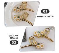 EPIGEIST Metal Daisy Hair Claw Clip Decorative Floral Claw Clips for Women Sturdy Metal Construction Comfortable Hold for Parties Weddings and Daily Use