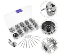 EPIGEIST Metal Thread Bobbins with Small Bobbin Case Replacement Set for Sewing Machine Accessories Smooth Surface Easy Install for Home and Industrial Use Compact Storage for Efficient