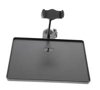 EPIGEIST Microphone Stand Tray Sound Card Holder Adjustable Clamp-on Rack for Live Streaming Includes Mic Clip and Storage Shelf for Easy Access