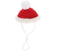 EPIGEIST Mini Hand Knitted Red Hood Hat for Small Animals Hamster and Chinchilla Woolen Yarn Pet Accessory Photo Prop for Halloween and Daily Decor