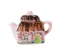 EPIGEIST Miniature Ceramic Teapot Mini House Accessory Smooth Surface Lifelike Mini Scene Decor for Dollhouse Display and Craft Decoration