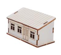 EPIGEIST Miniature Wooden Log Cabin Model DIY Assembly Kit for Home Office Decor Small Rustic House Craft with Natural Wood Finish Adults Versatile Shelf and Tabletop Decoration