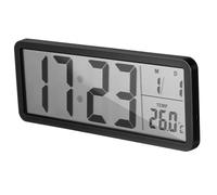 EPIGEIST Modern LED Digital Wall Clock with Screen Real Date and Temperature Display Space Saving Wall Mounted Design for Bedroom Living and Office Use