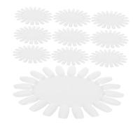 EPIGEIST Nail Polish Display Wheel and Nail Art Practice Wheel 10pcs Beige Acrylic False Tips for Professional Manicure Training and Color Testing